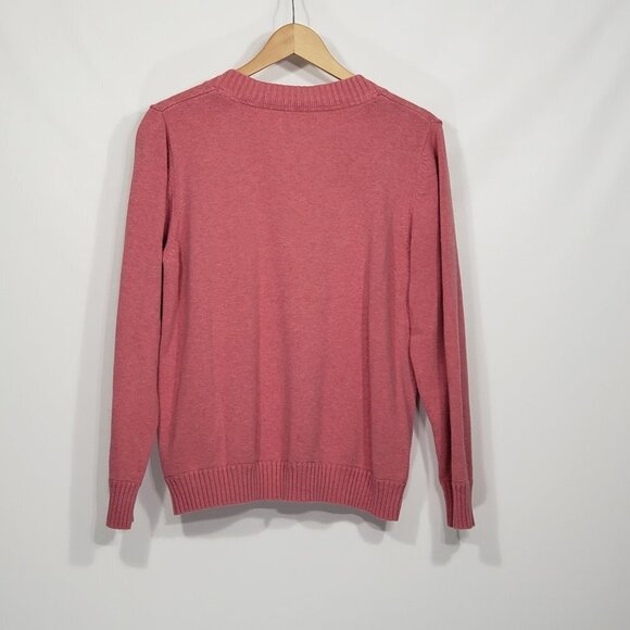 Sonoma  Pink V-Neck Sweater  Women's Size XL - Picture 2 of 3